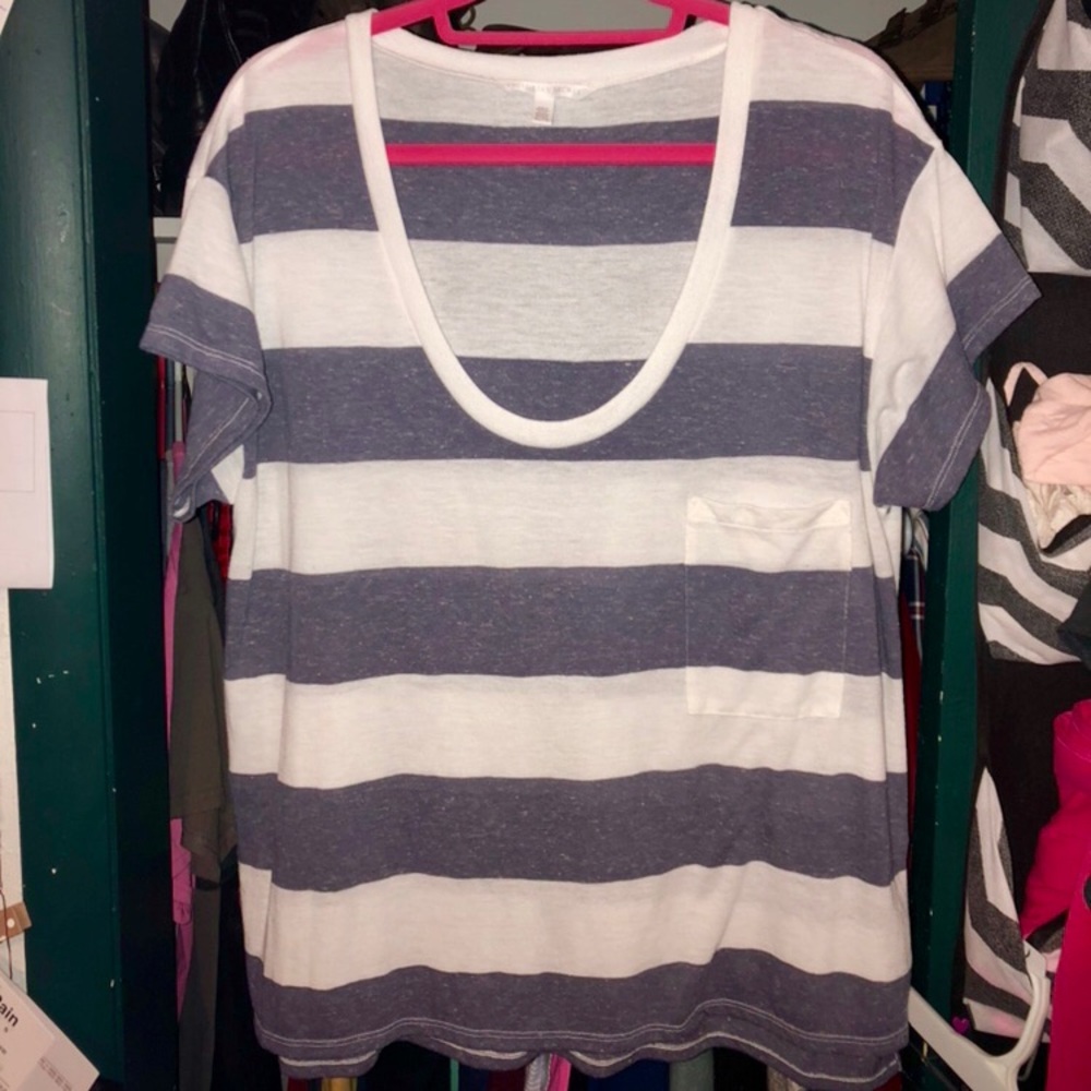 Striped Scoop Neck VS Tee